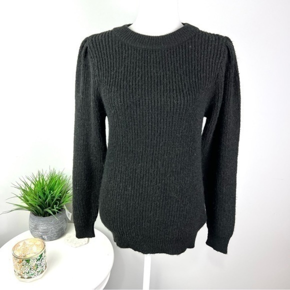 IRO Sweater Womens XS Black Winter Crewneck Alpaca Wool Blend - Picture 1 of 10